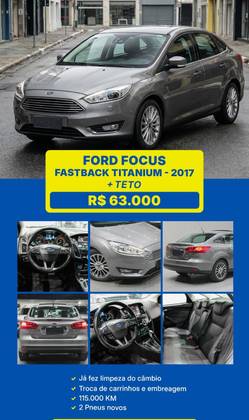 FORD FOCUS 2.0 TITANIUM FASTBACK 16V FLEX 4P POWERSHIFT FORD FOCUS 2.0 TITANIUM FASTBACK 16V FLEX 4P POWERSHIFT